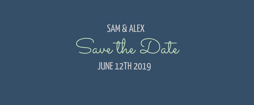 Elegant Blue Save the Date Template for Wedding Announcements - Download Free Stock Templates Pikwizard.com