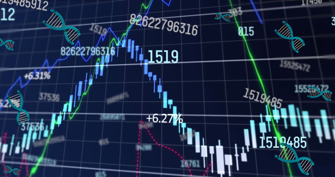 Genomic Data and Digital Interface Conceptual Display