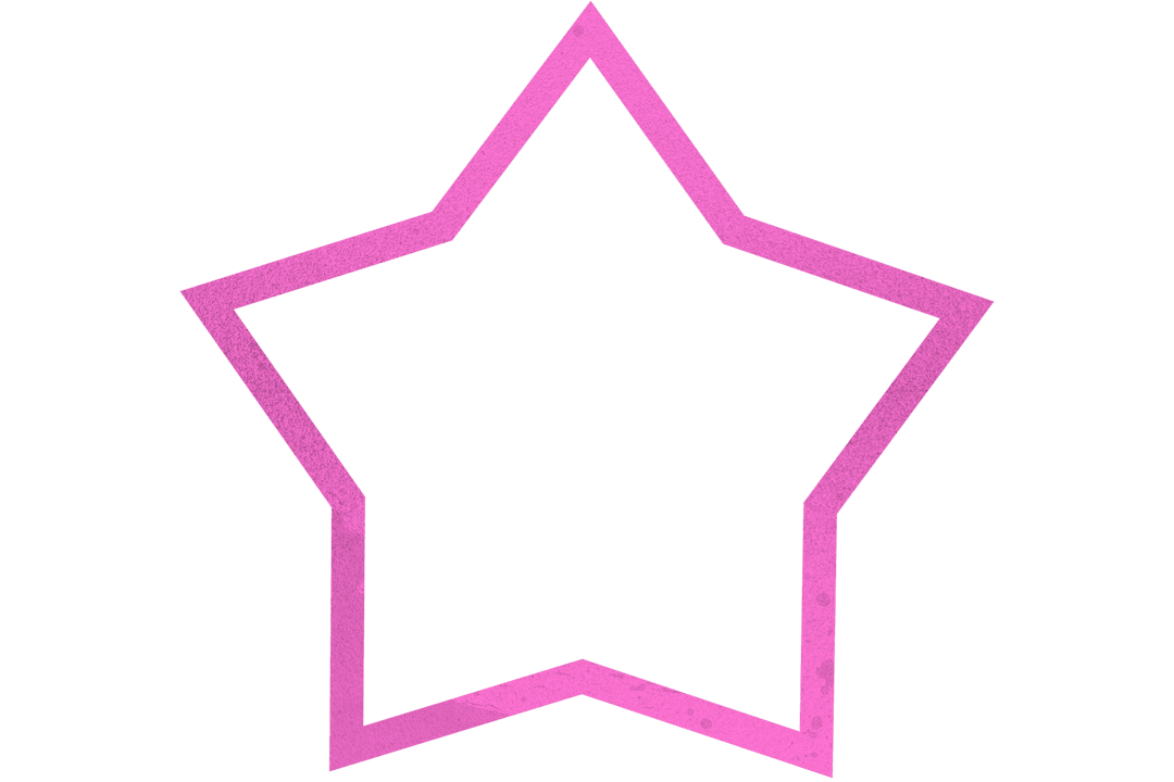 Transparent Pink Geometric Star Vector Shape Design