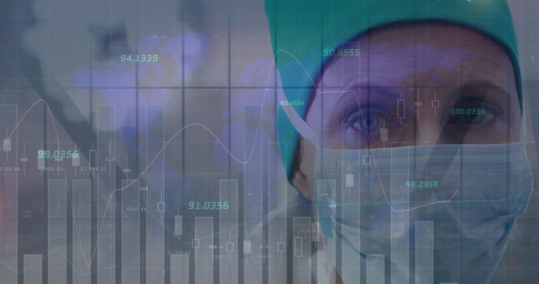 Senior Surgeon in Medical Tech Setting with Data Overlay