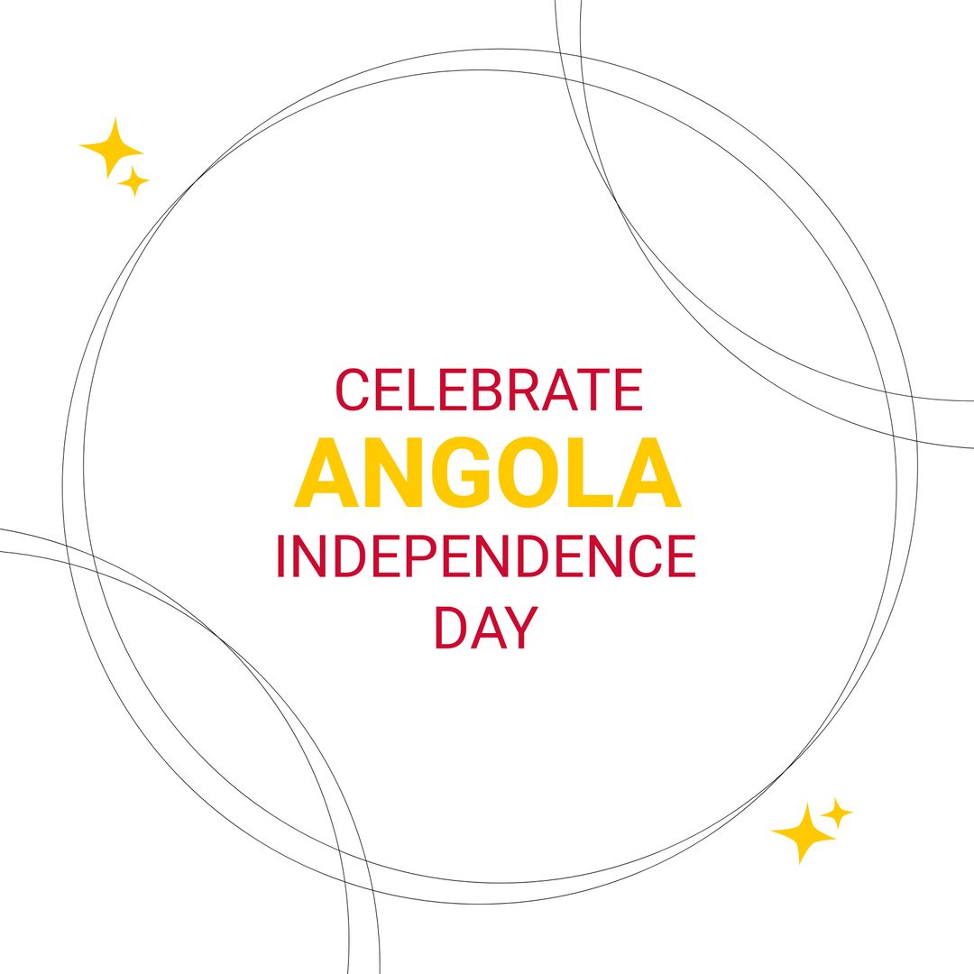 Angola Independence Day Celebration Concept with Circular Design