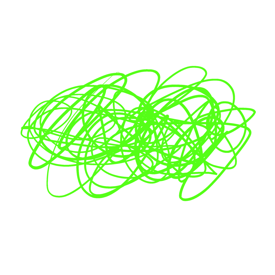 Abstract Neon Green Scribble on Transparent Background for Modern Design