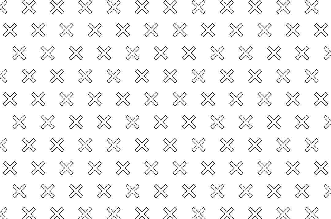 Black pattern with repeating crosses on transparent background