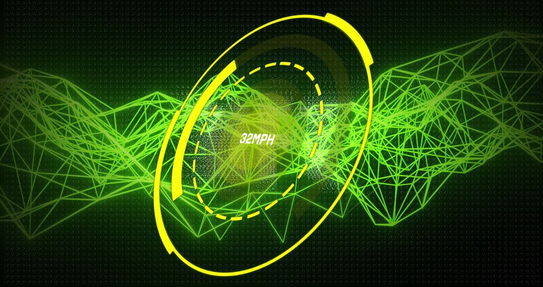 Futuristic Digital Data Visualization with Dynamic Details