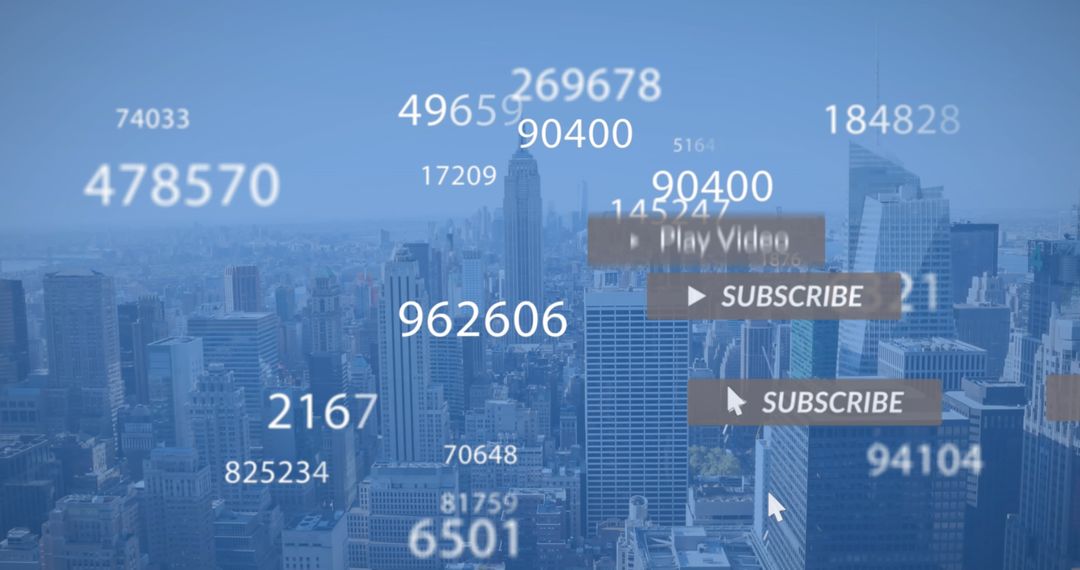 Digital Analytics Overlay on Cityscape Background - Free Images, Stock Photos and Pictures on Pikwizard.com