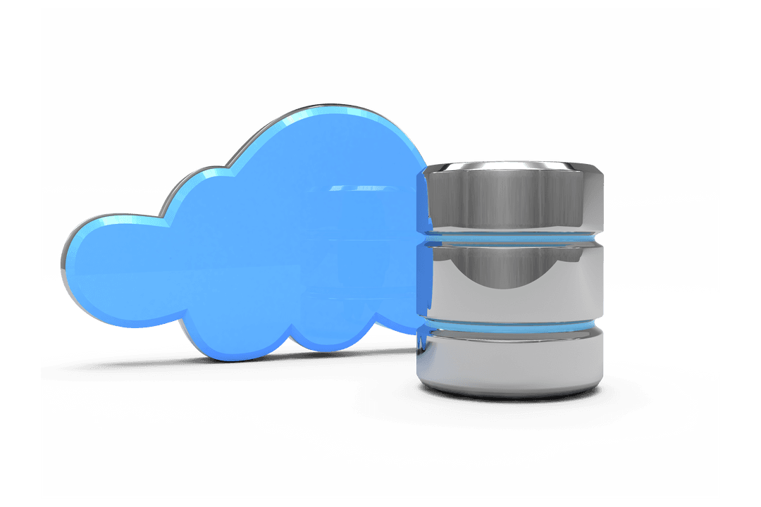 Transparent Cloud and Server Data Security Symbol
