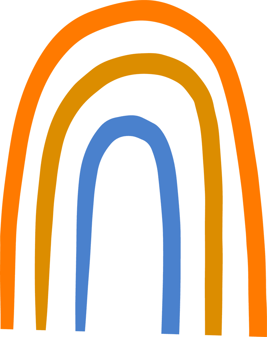 Transparent Abstract Rainbow Arches in Flat Design