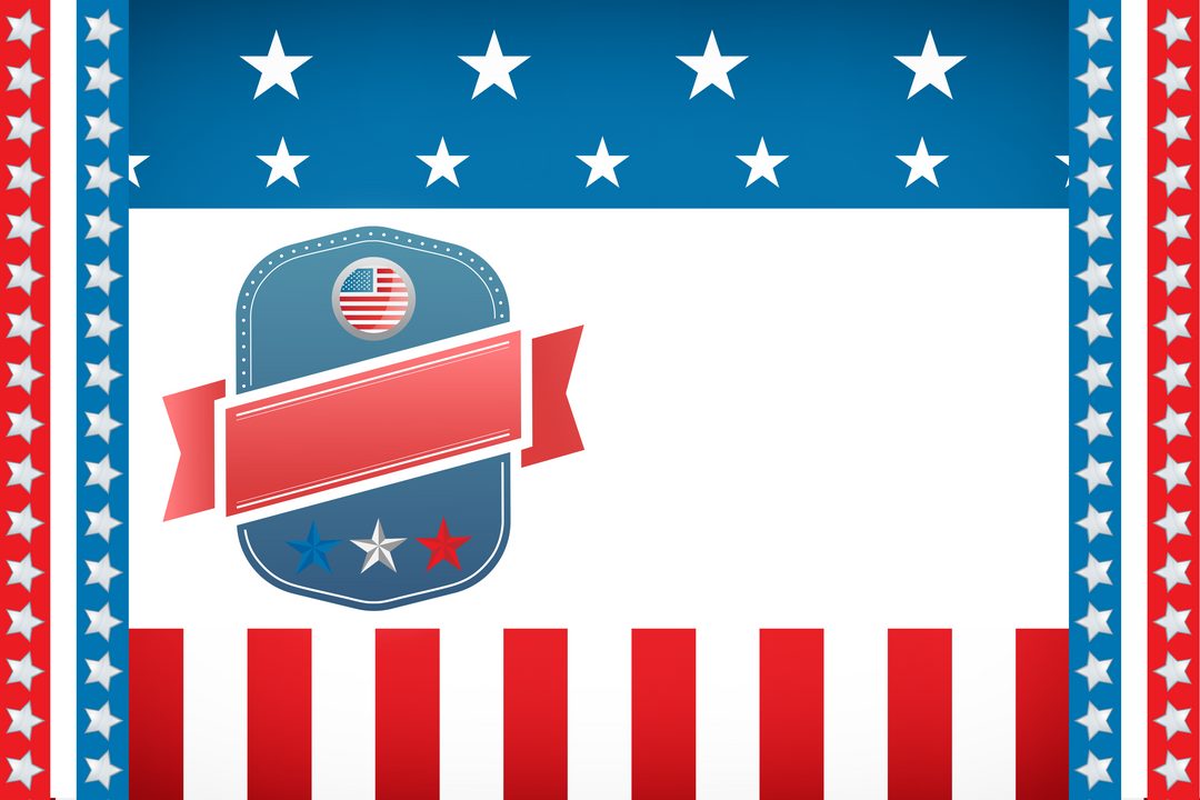 Transparent Banner with American Flag Elements and Copy Space - Download Free Stock Images Pikwizard.com