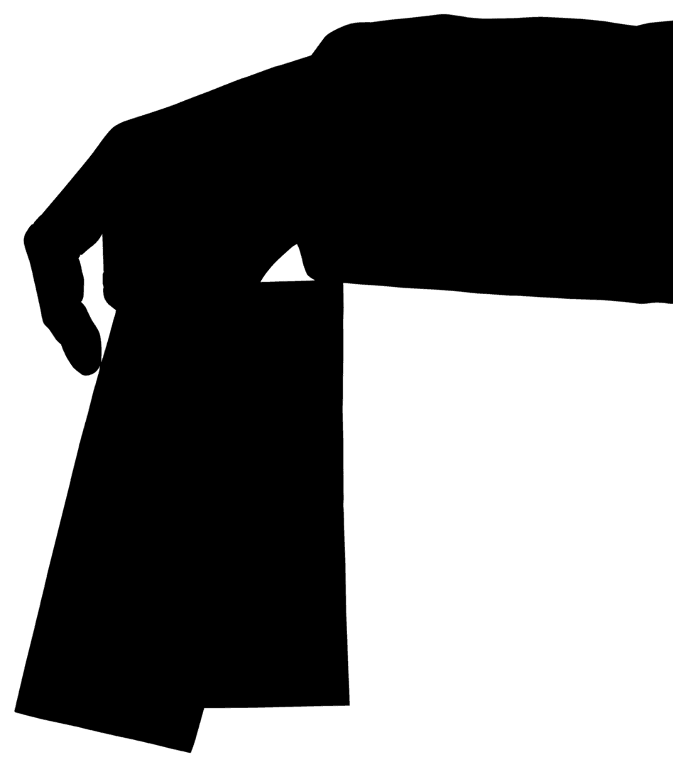 Transparent Silhouette of Hand Holding Cards with Gesture Focus