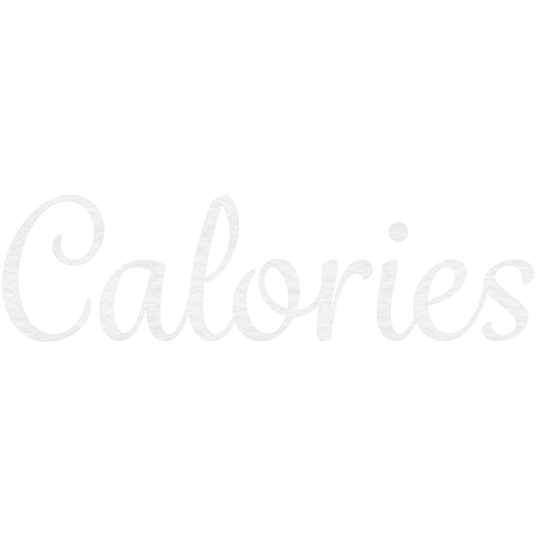 Calories Text on Transparent Background Vector Illustration