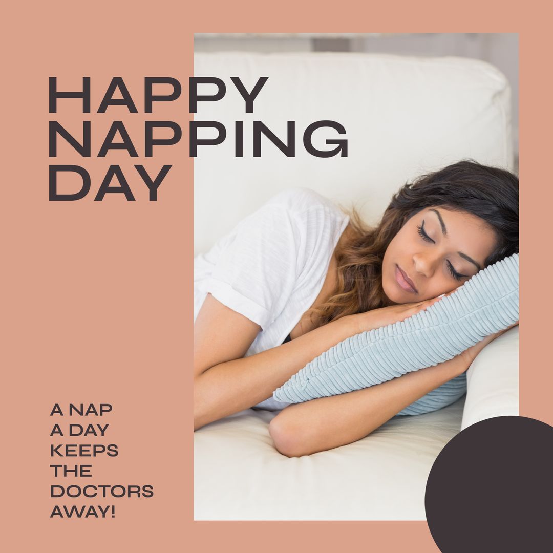 Celebrating Happy Napping Day with Relaxed Woman