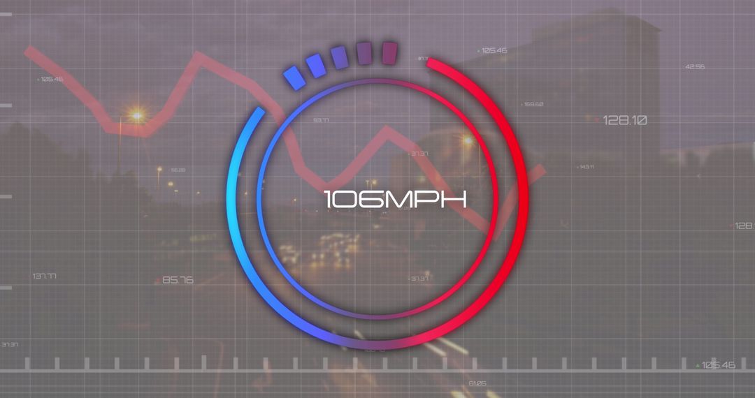 Dynamic Speedometer with City Rush Visualization