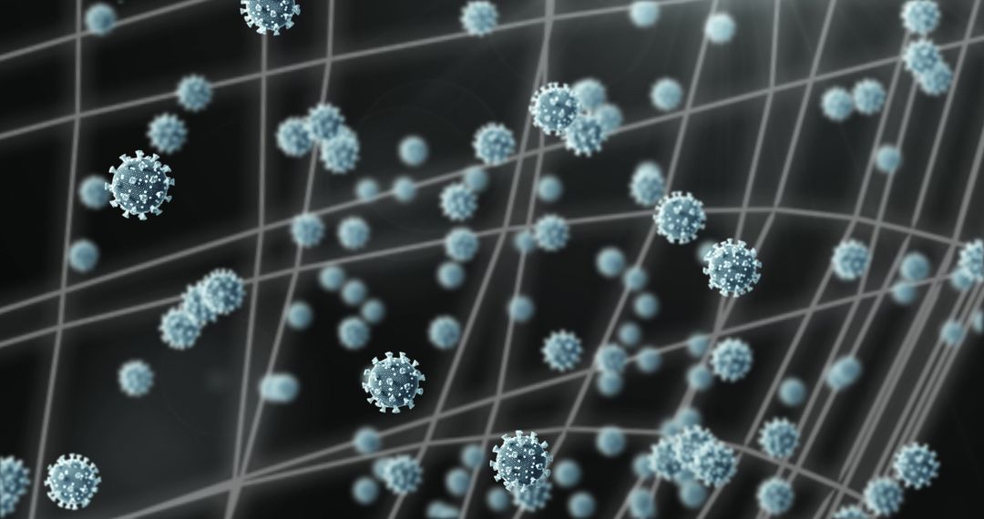 Virus Cells Overlay with Medical Data Interface Design