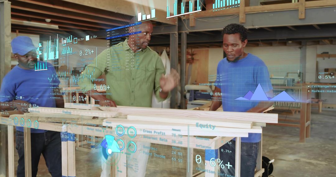 Woodworkers Collaborating with Augmented Reality Data Overlays for Precision Carpentry