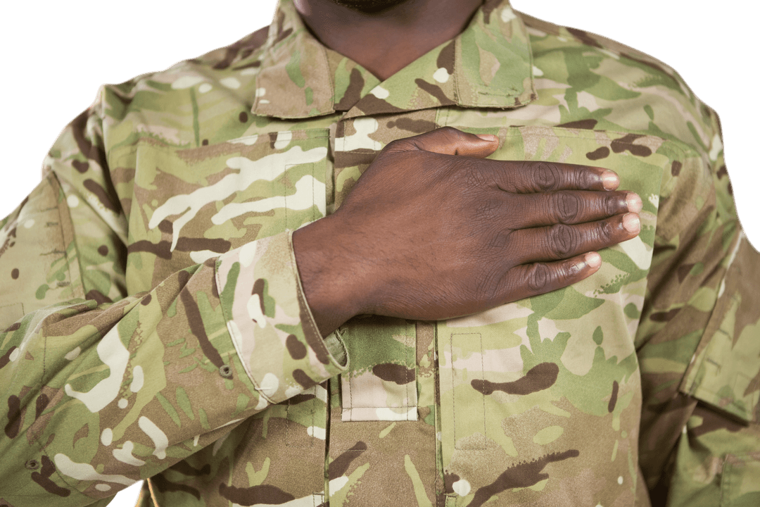 Transparent Background Military Soldier Taking Oath