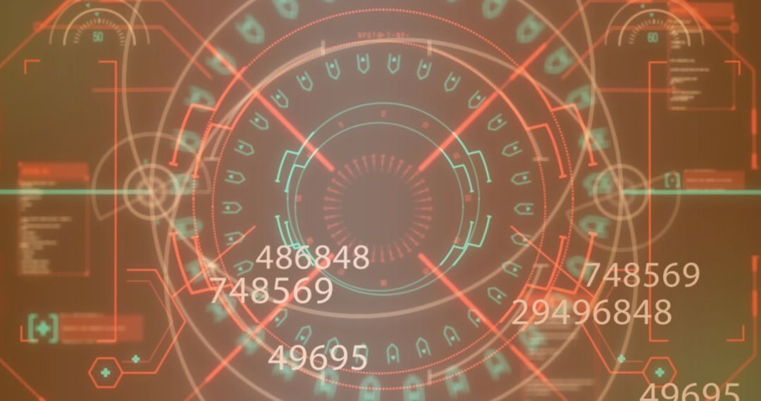 Futuristic Digital Interface with Data Scanning and Analysis