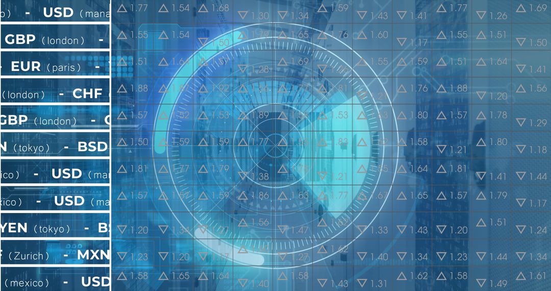 Futuristic Stock Market Interface in High-Tech Digital Sphere