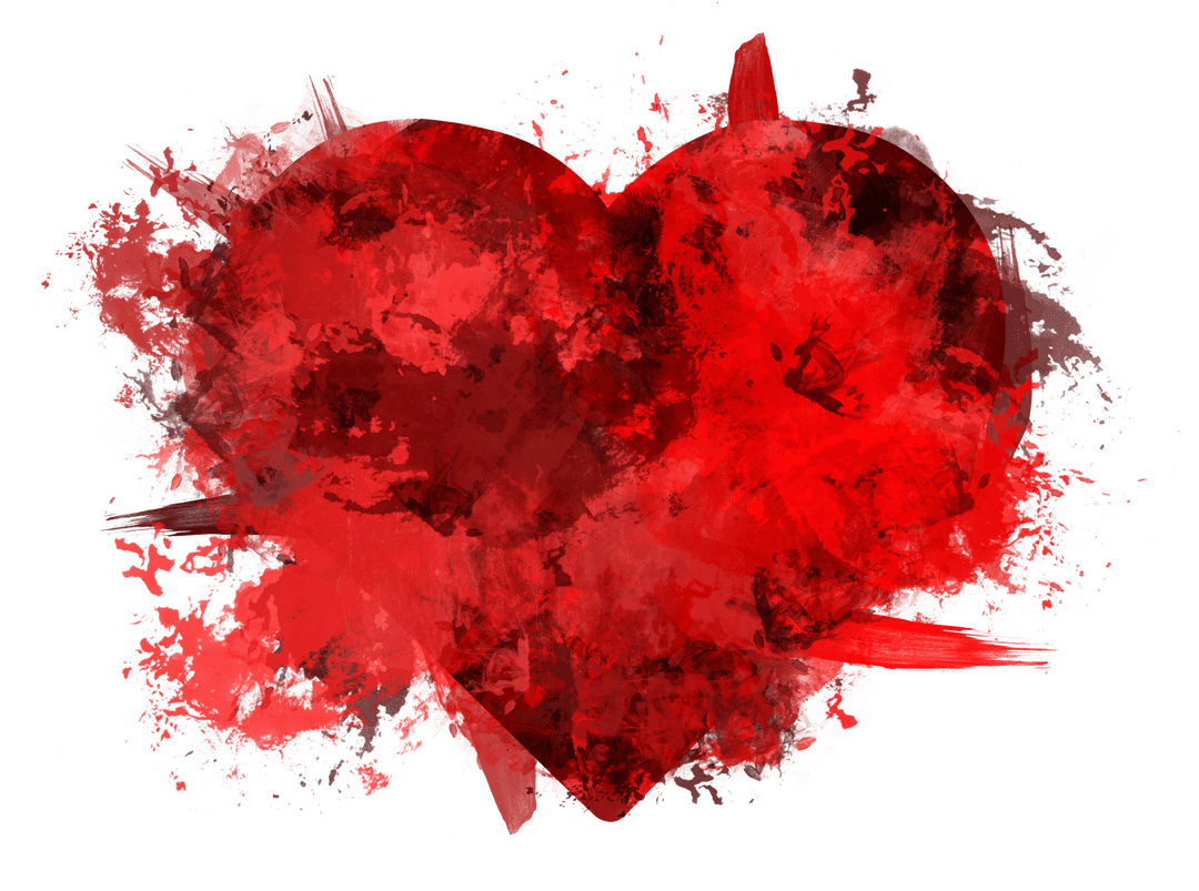 Exploding Red Heart with Artistic Blurred Effect in Transparent Design - Download Free Stock Images Pikwizard.com