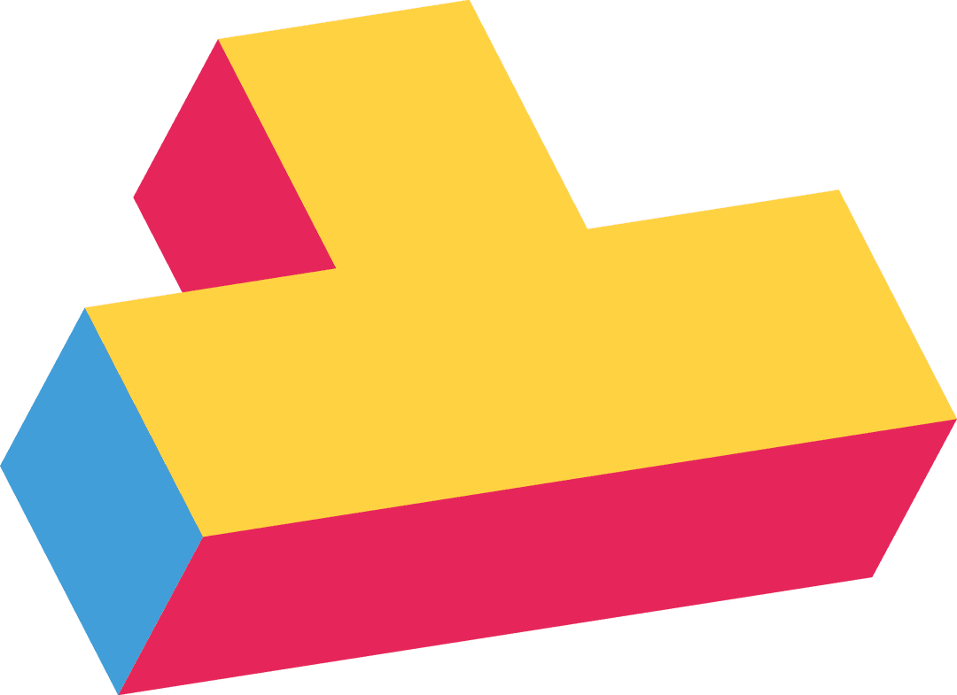 Colorful Transparent 3D Hexagon Block Illustration