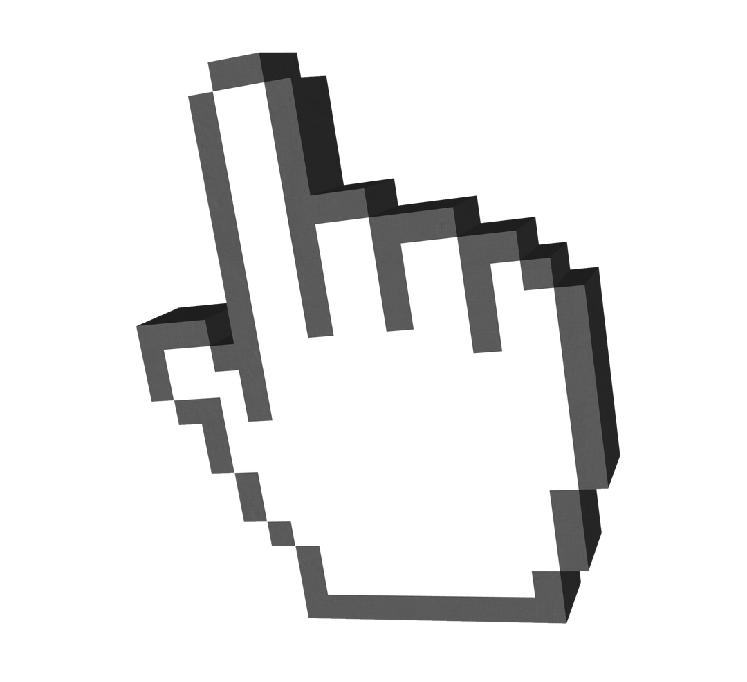 3D Transparent Pixel Arrow Cursor Pointer Icon - Download Free Stock Images Pikwizard.com