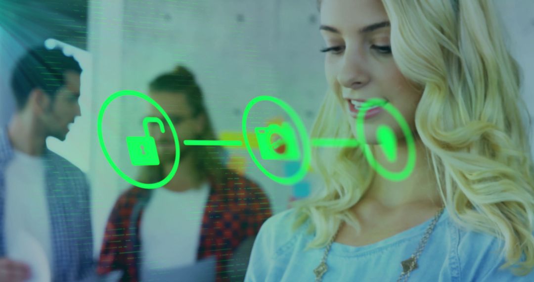 Caucasian Woman Connecting through Digital Technology