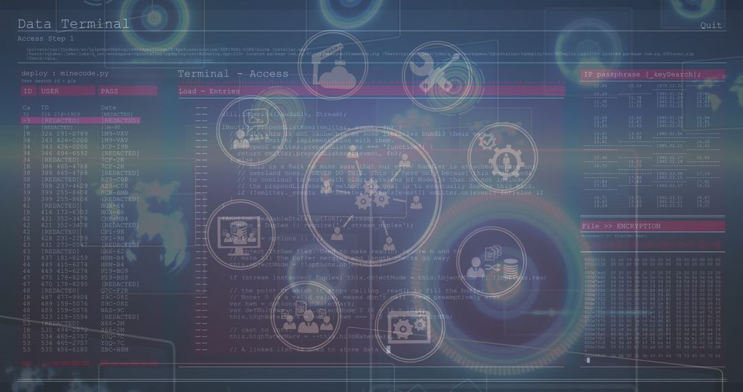 Futuristic Data Interface and Global Connections Concept