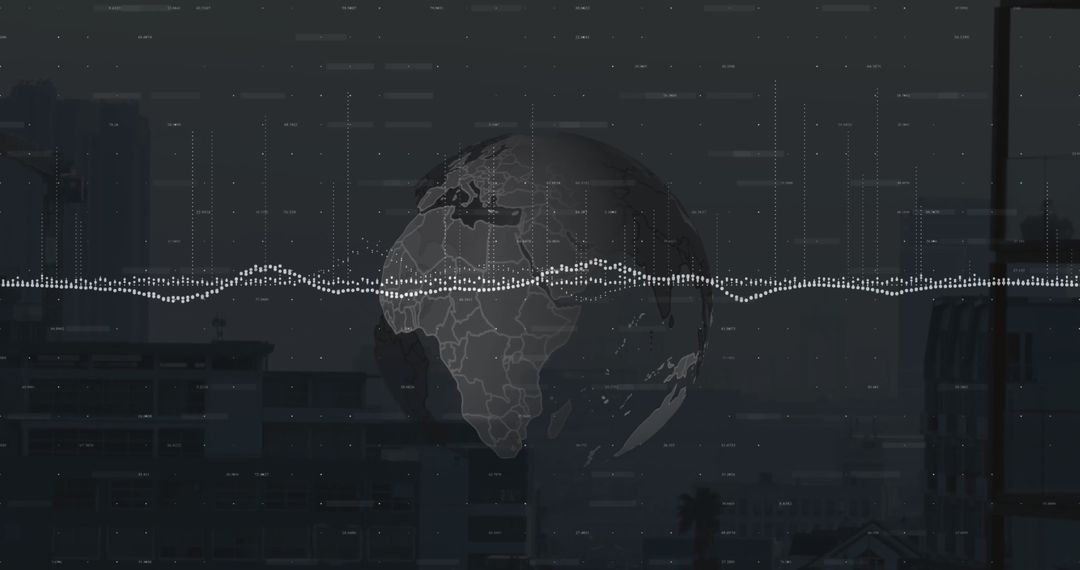 Global Financial Data Network Concept with Digital Globe