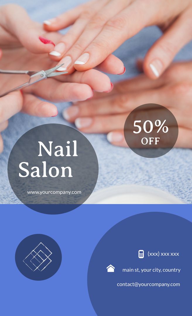 Manicure Session Promoting Nail Salon Discount Offer