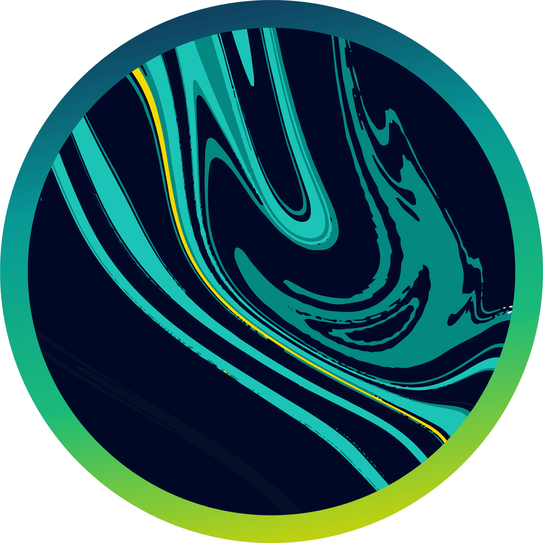 Transparent Vibrant Swirling Pattern with Gradient Ring