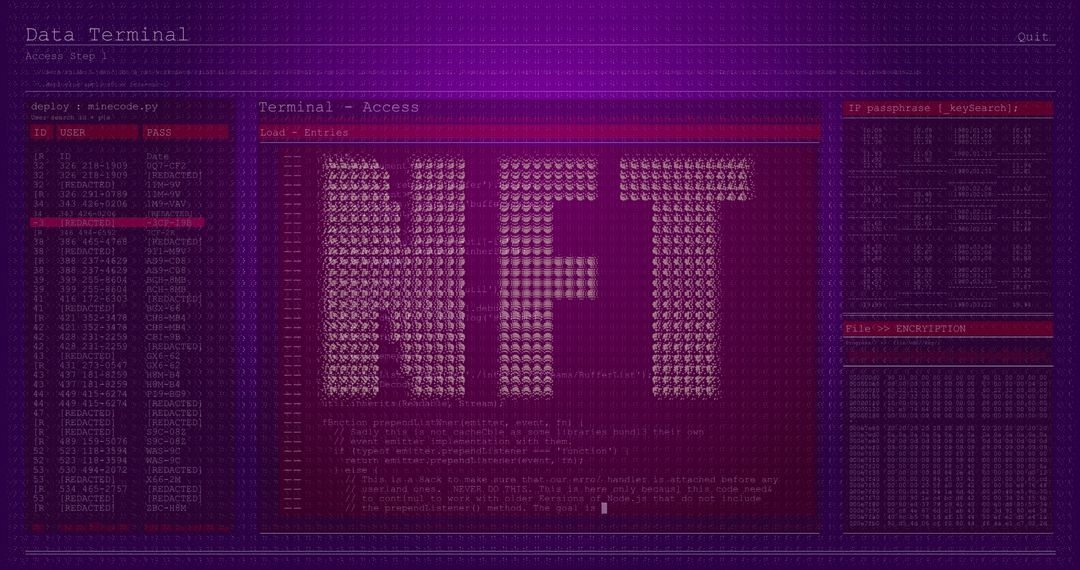 Cryptocurrency NFT Display with Data Processing Interface - Free Images, Stock Photos and Pictures on Pikwizard.com