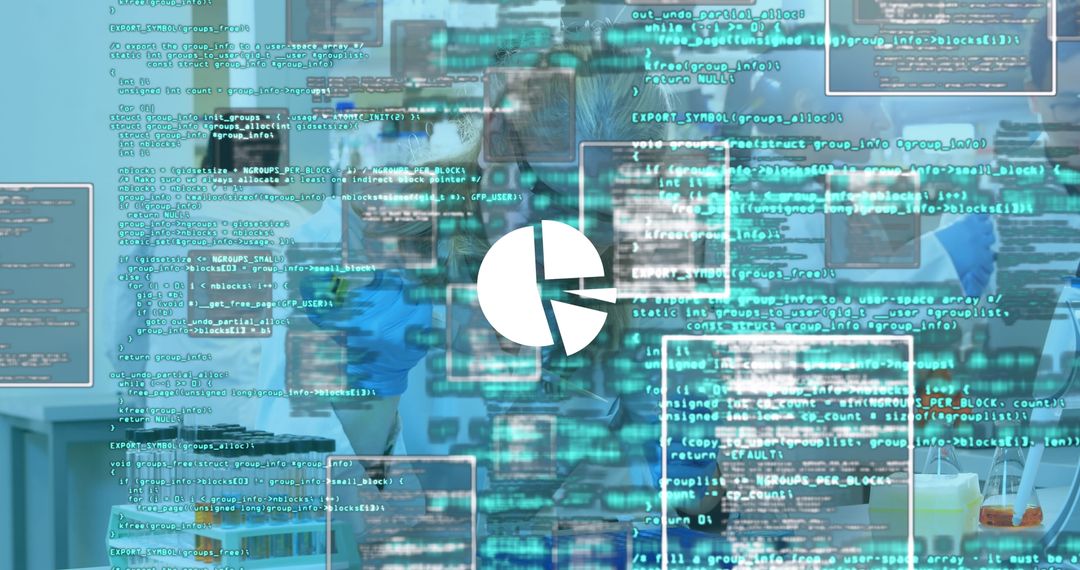 Diverse Scientists Analyzing Digital Data in Laboratory