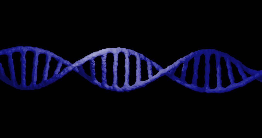 3D DNA Double Helix with Gradient Blue Effect