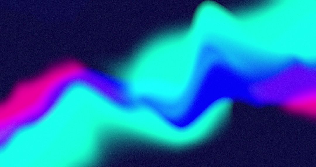 Abstract Neon Wave with Fluid Colors and Blurred Shapes