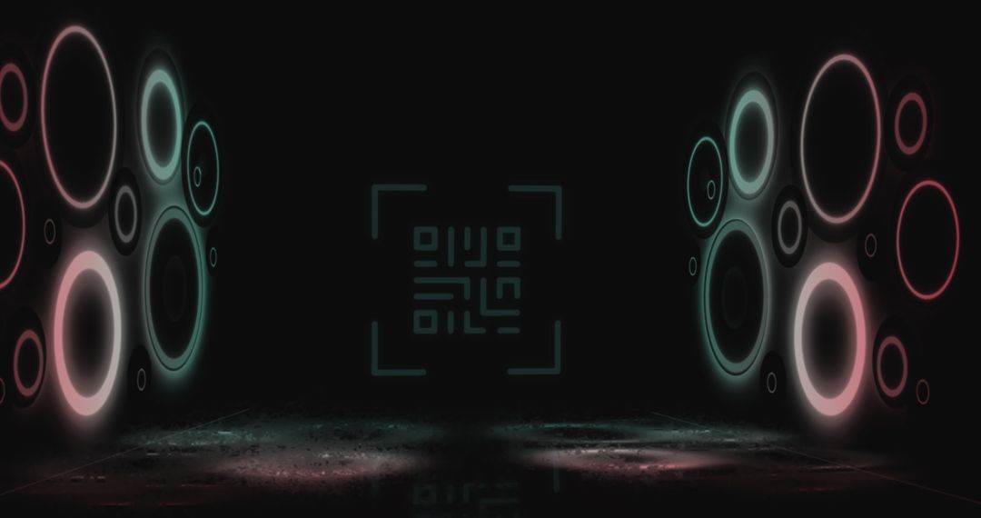 Digital QR Code with Abstract Circular Patterns - Free Images, Stock Photos and Pictures on Pikwizard.com