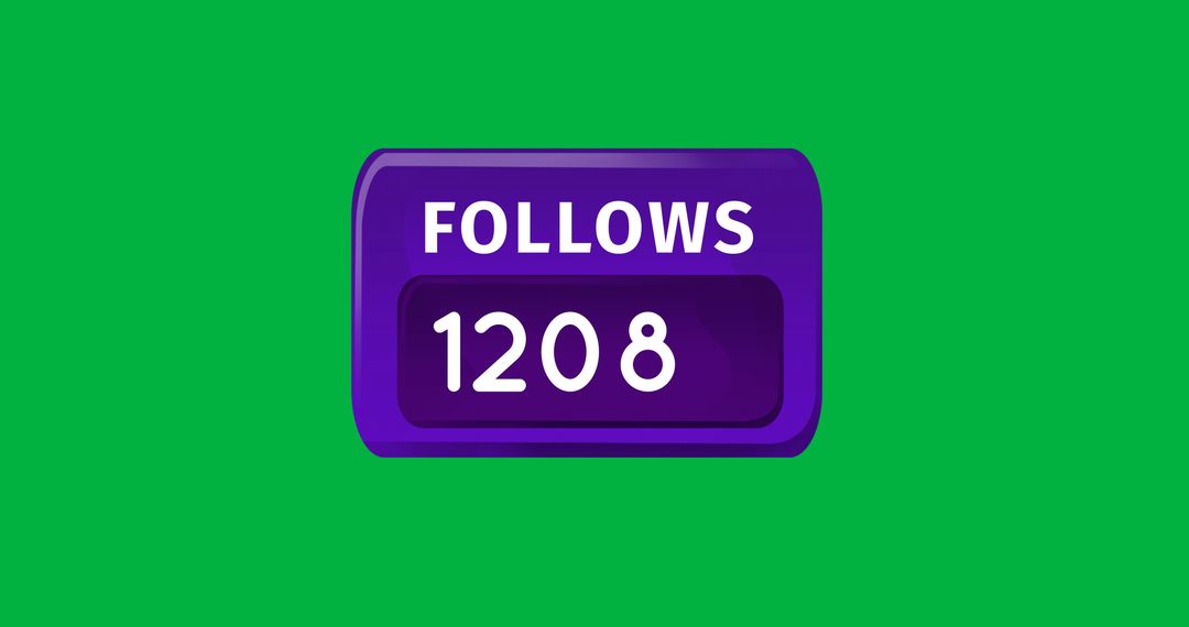 Social Media Follower Count on Green Background