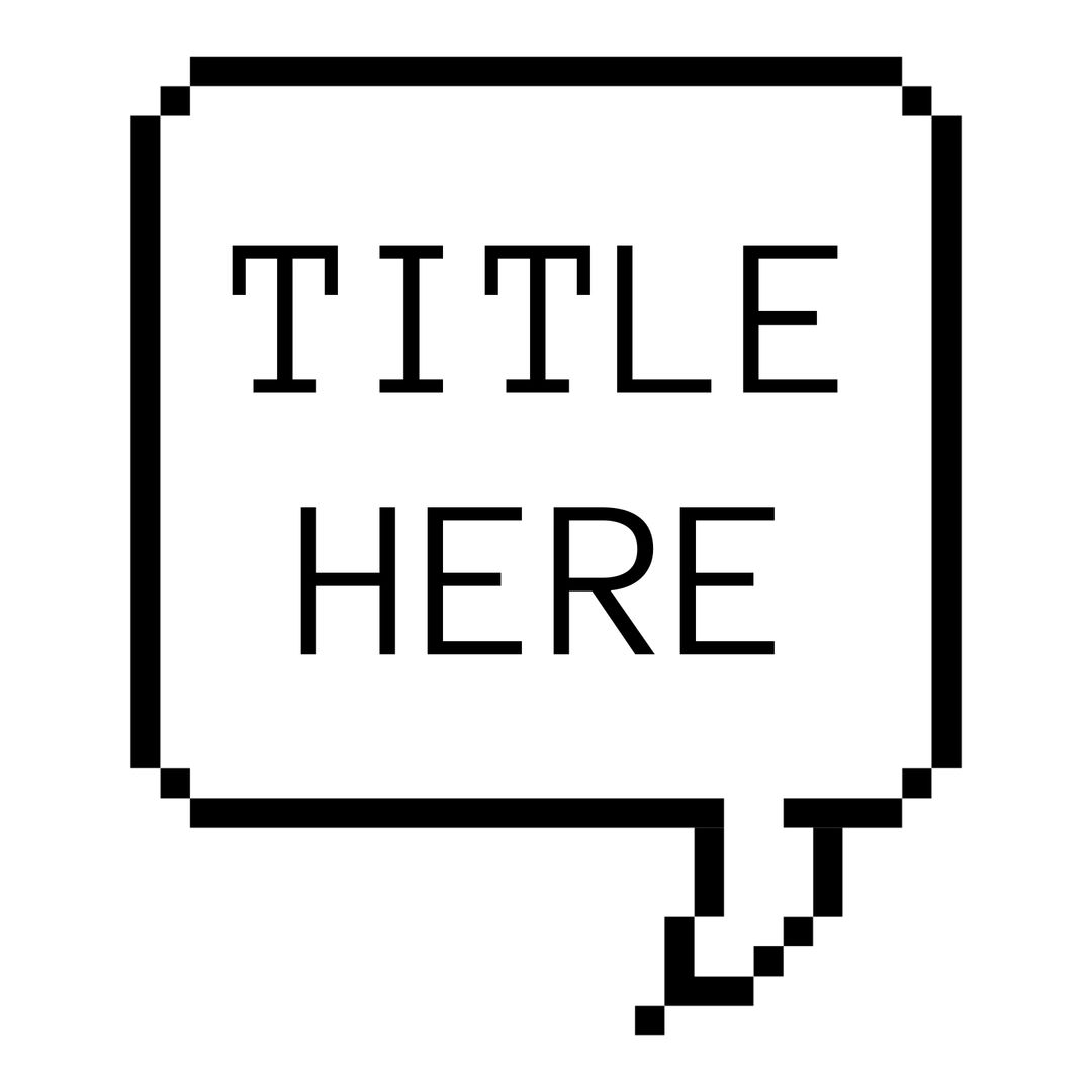 Pixel Art Style Speech Bubble with Editable Text for Messages - Download Free Stock Templates Pikwizard.com