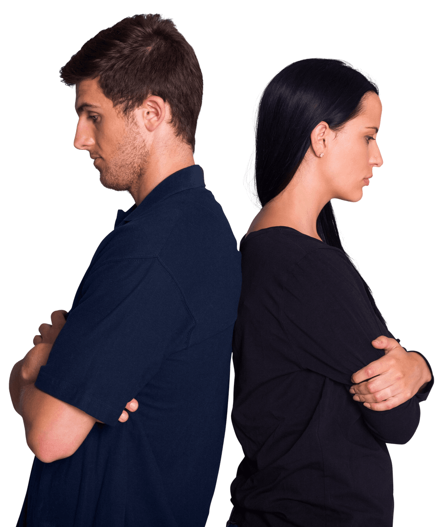 Transparent Couple Ignoring Each Other After Argument