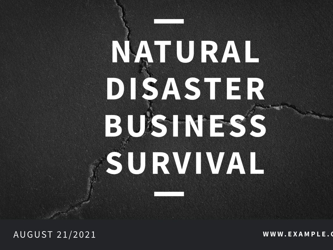 Natural Disaster Business Survival Concept Poster with Cracked Earth Background - Download Free Stock Templates Pikwizard.com