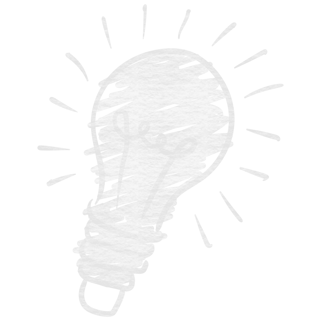 Transparent White Sketch Light Bulb Illustration Vector Art