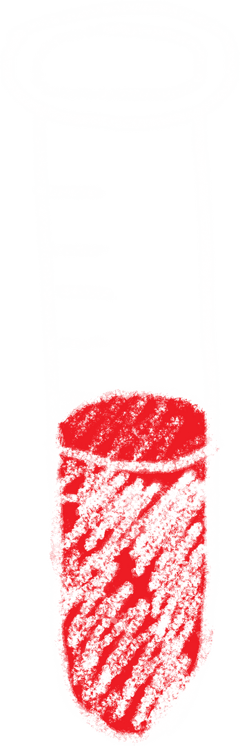 Transparent Chalk Sketch of Test Tube with Liquid