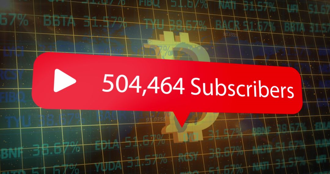 Rising Subscribers Concept in Digital Currency Market Visualization