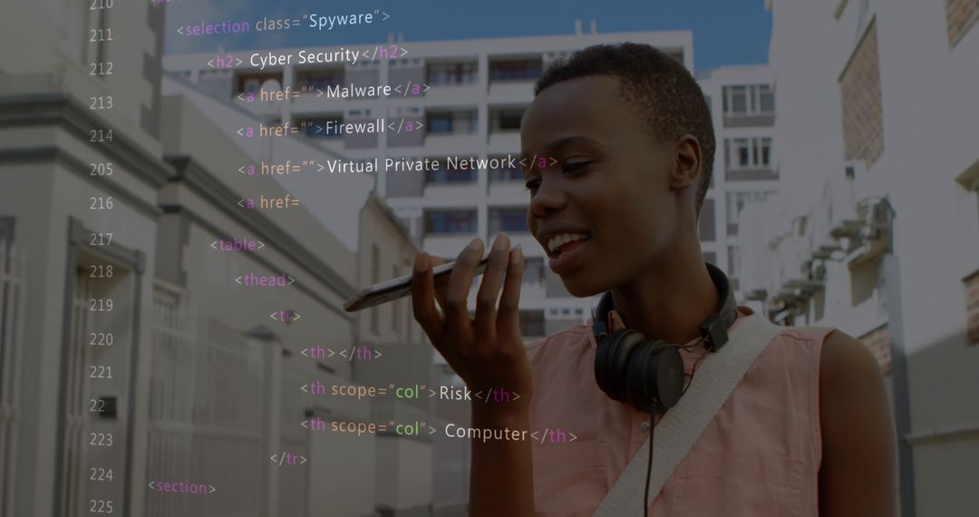 Voice Message and Code Overlay Highlighting Technology Interaction