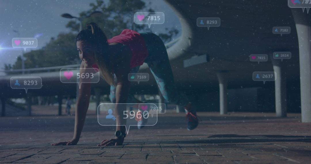 Athlete Performing Mountain Climbers with Digital Metrics