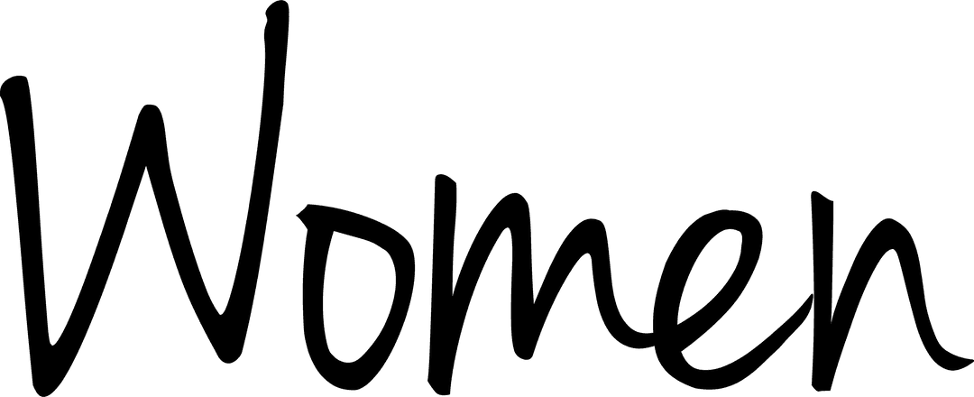 Women's Empowerment in Modern Typeface on Transparent Background