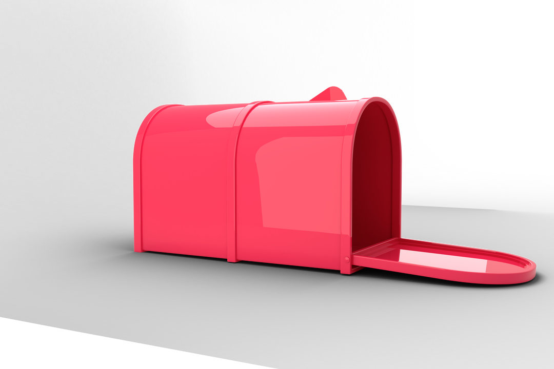 Transparent Pink Opened Mailbox Isolated Digital Illustration for Message Concept - Download Free Stock Images Pikwizard.com