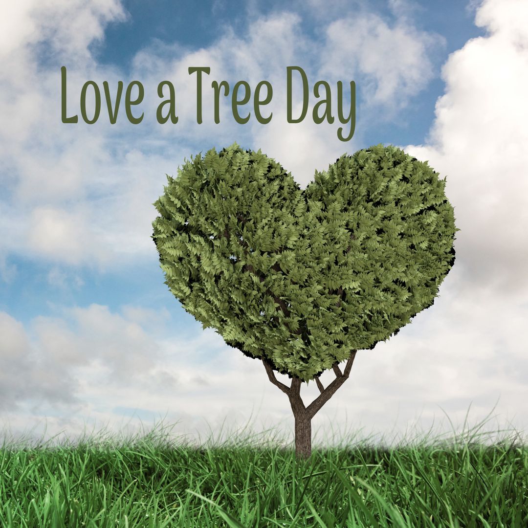 Heart-Shaped Tree Celebrating Love a Tree Day in Nature Scene