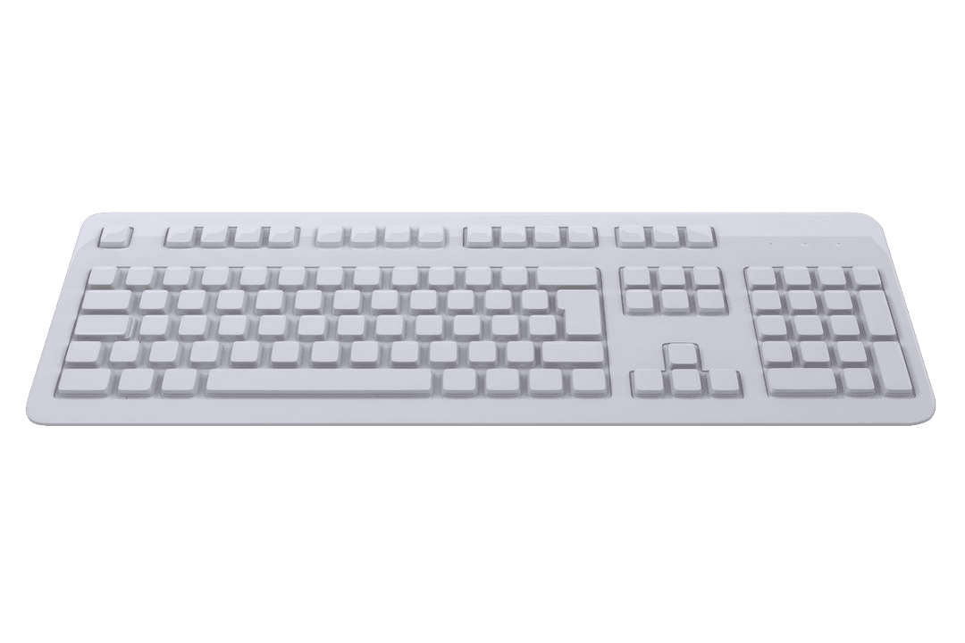 Computer Keyboard Illustration on Transparent Background