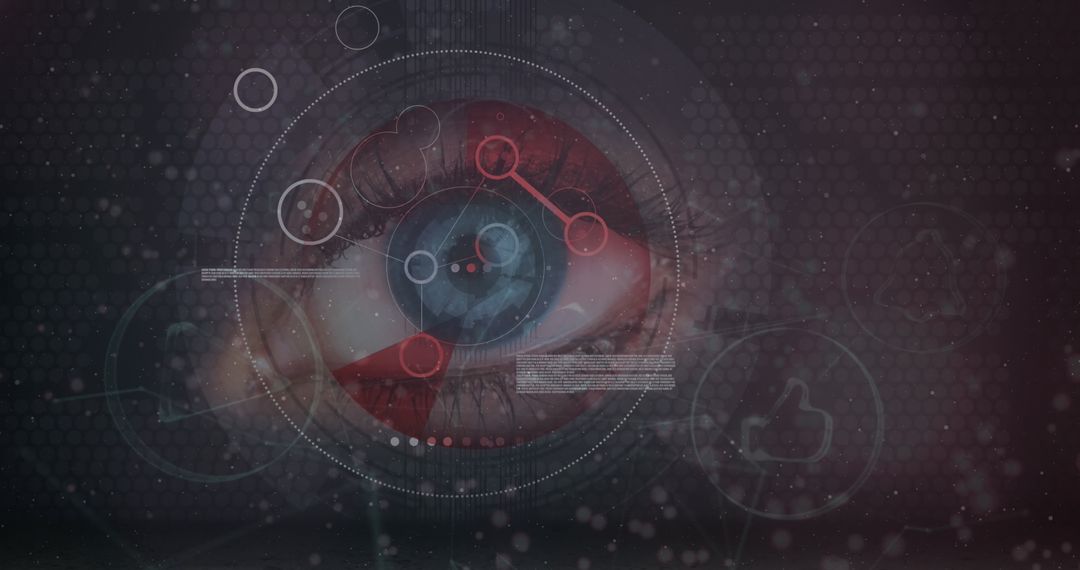 Futuristic Digital Eye Interface Analyzing Data and Technology