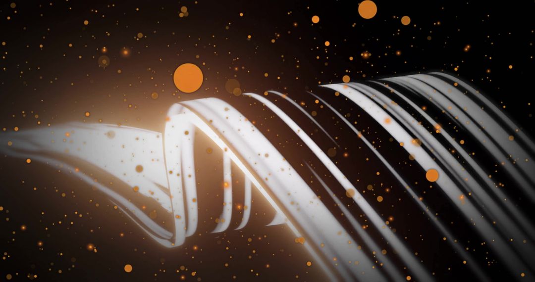 Digital Abstract Light Spots on Flowing Stripe Pattern