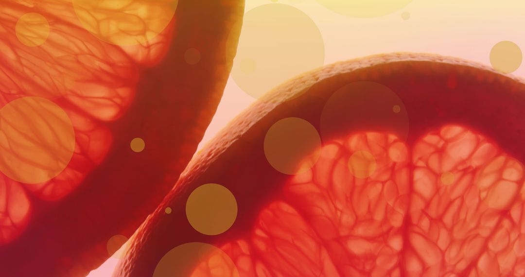 Abstract Citrus Fruit Slice Background with Orange Hues